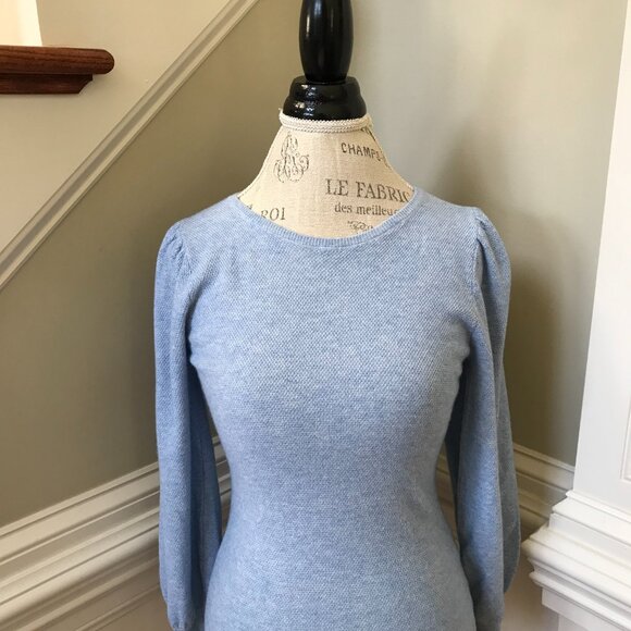 Charlotte Brody Coco Sweater Womens XS Blue Crew Neck Wool Cashmere Pullover - Picture 3 of 10